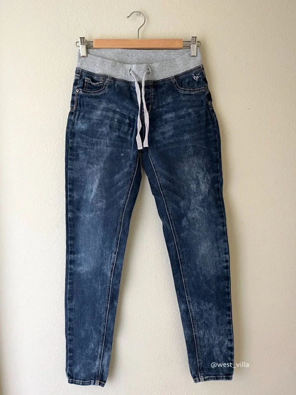 Justice Girls Simply Low Jeggings Size 16 Regular Pull-On Dark Denim Jeans